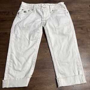 Rock Revival Jeans Womens 29 Celine‎ Capri White Denim Y2K